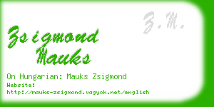 zsigmond mauks business card